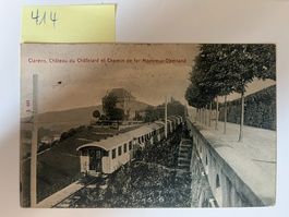 Alte Postkarte Chemin de fer Montreux-Oberland (Zug)1907