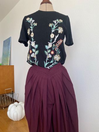 Pantalon d'été avec plissé 100% coton organique