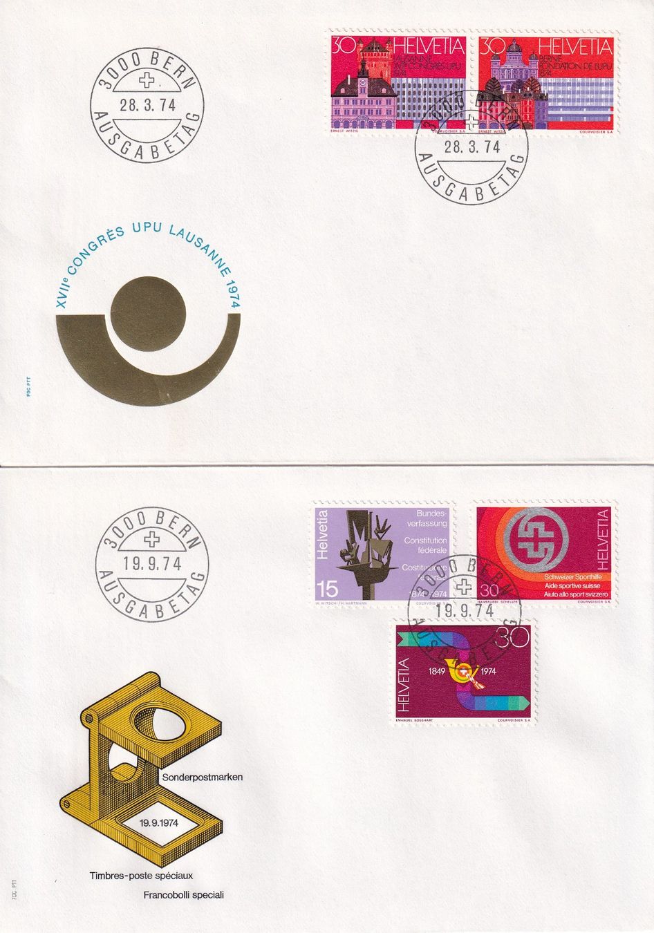 Tutti i francobolli: Lot 8 Briefe FDC 1974 - 1977 – Usato da Rossa venduto da becky05