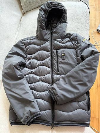 Blauer USA Herren Jacke Gr. L  Grau  Kapuze