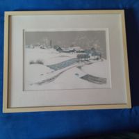 Lithographie von Bleurer (Winterlandschaft)