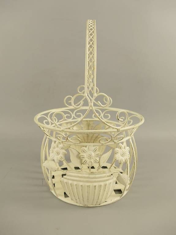 Tutte le decorazioni: Blumen Korb Eisen rustikal weiss Set 2er – Usato da Koblenz venduto da Rbaldinger54 2