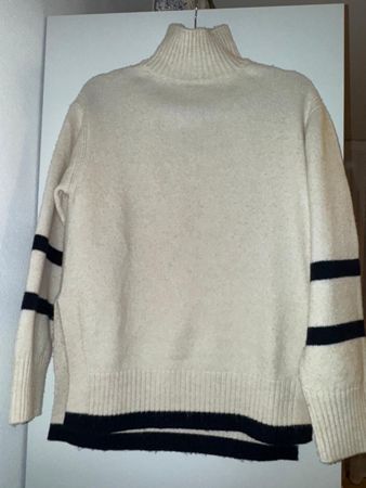 Pullover mit gestreifften details XS elegant mit rollkragen