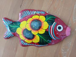 Mexikanische Keramik Fisch Wanddeko - Sommerfeeling!