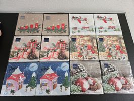 Neu - Servietten - Weihnachten - 12 Packungen - 33cm x 33cm