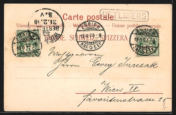 Cartes postales: Lithographie Uetliberg, Panorama, 1900 – D'occasion à Berlin par bartko-reher 1