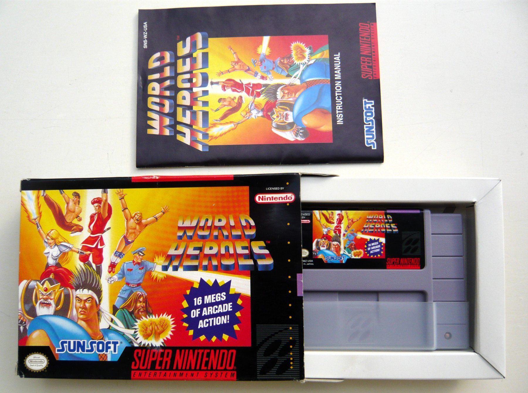Nintendo Giochi: SNES:  World Heroes – Usato da Onex venduto da Jaguar1986 1