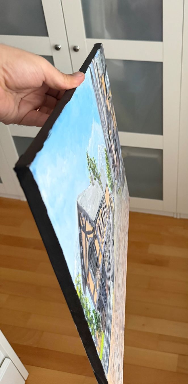 Dipinti: Mittelalterliche Gasse Gemälde 40x50cm – Nuovo e nell'imballaggio originale da Pfäffikon SZ venduto da Andrei_Moro_Kunst 2