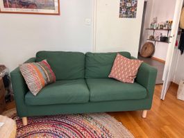 Sofa, dunkelgrün, in gutem Zustand