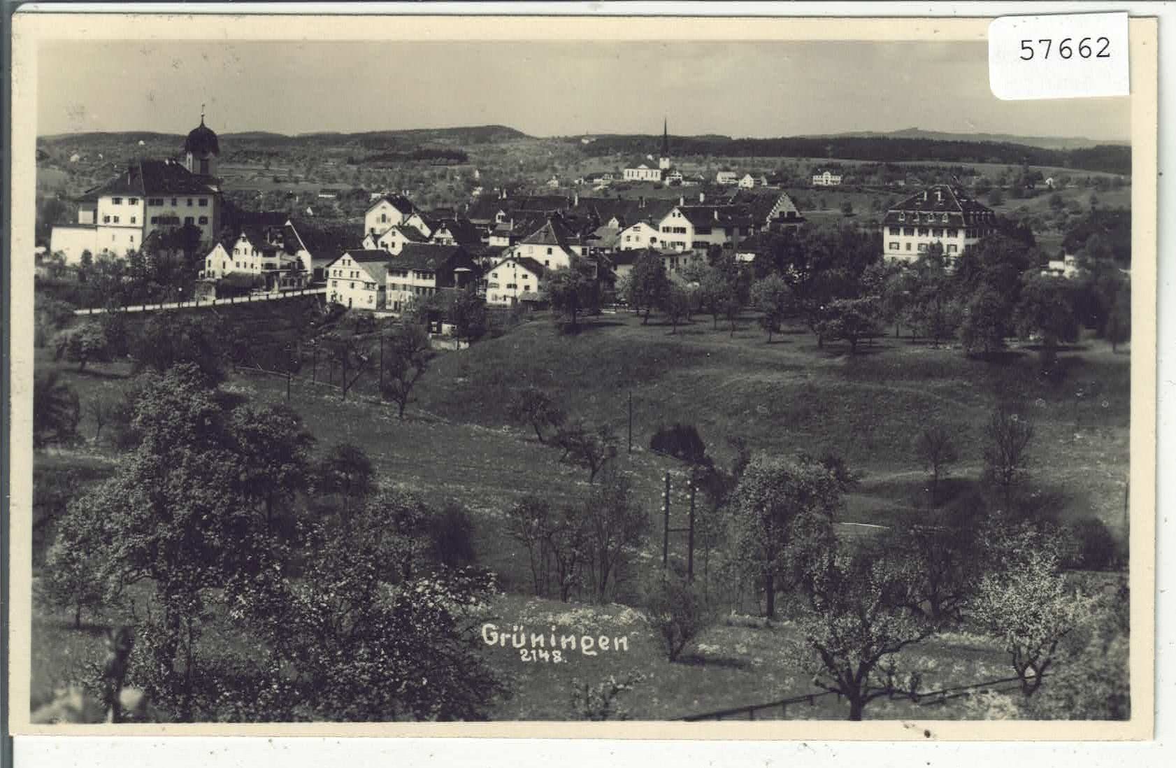 Cartoline postali: Grüningen - Generalansicht – Usato da Ettingen venduto da Kartenplanet