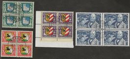 Schweiz Viererblock Pro Juventute 1930 gestempelt
