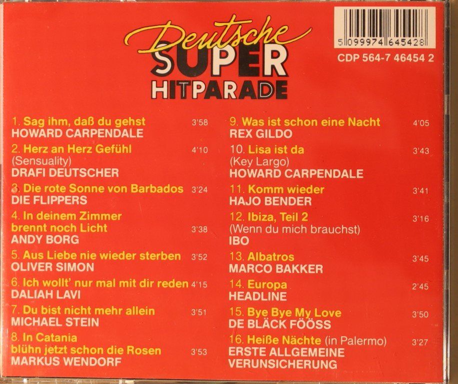 CD: Deutsche Super Hitparade – Usato da Luzern venduto da CONTENTI 2