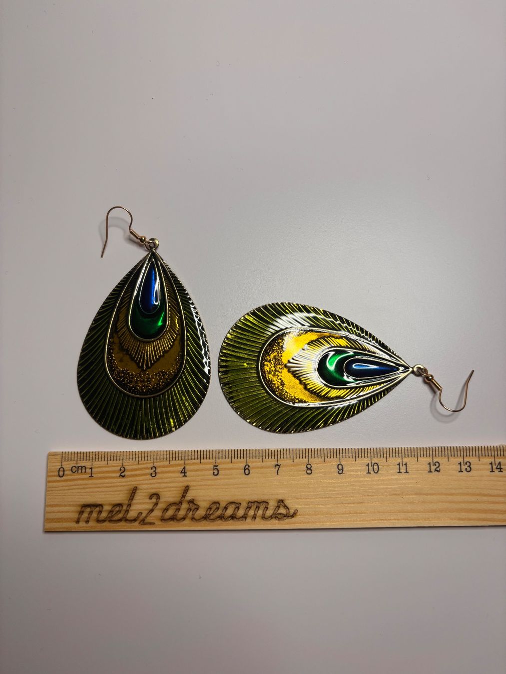 Orecchini pendenti & Orecchini a lobo: Boucles d’oreilles paon plaquées or – Nuovo (secondo la descrizione) da Lausanne venduto da mel2dreams 3