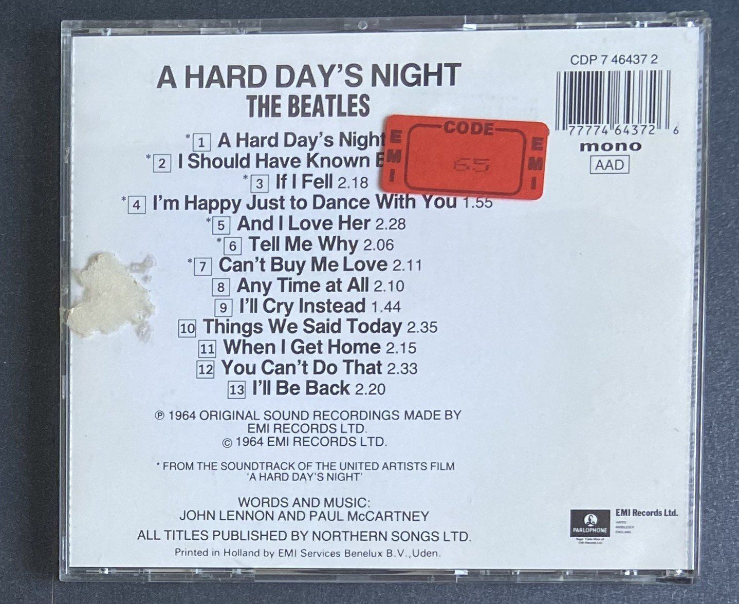CDs: CD The Beatles "A Hard Day 's Night" – D'occasion à Böckten par Hansi36 2