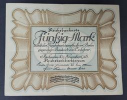 50 MARK / DEUTSCHLAND 1918 (EIERSCHEIN)