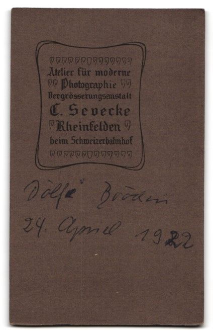 Fotografie & Manifesti: Fotografie C. Sevecke, Rheinfelden, Klei – Usato da Berlin venduto da bartko-reher 1