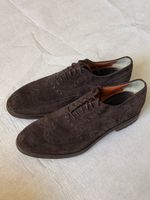 Chaussures homme Santoni wingtip daim marron T43 bon état