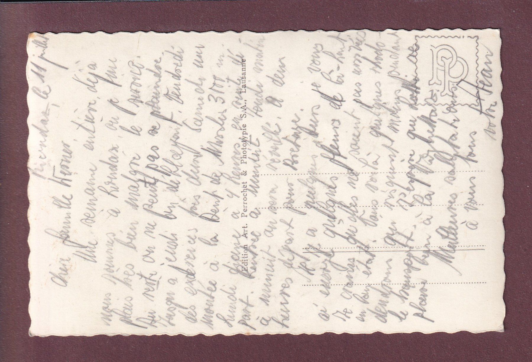 Cartoline postali: DENTS DE MORCLES vues de la Pointe des Martinets – Usato da Pully venduto da nicecards 1