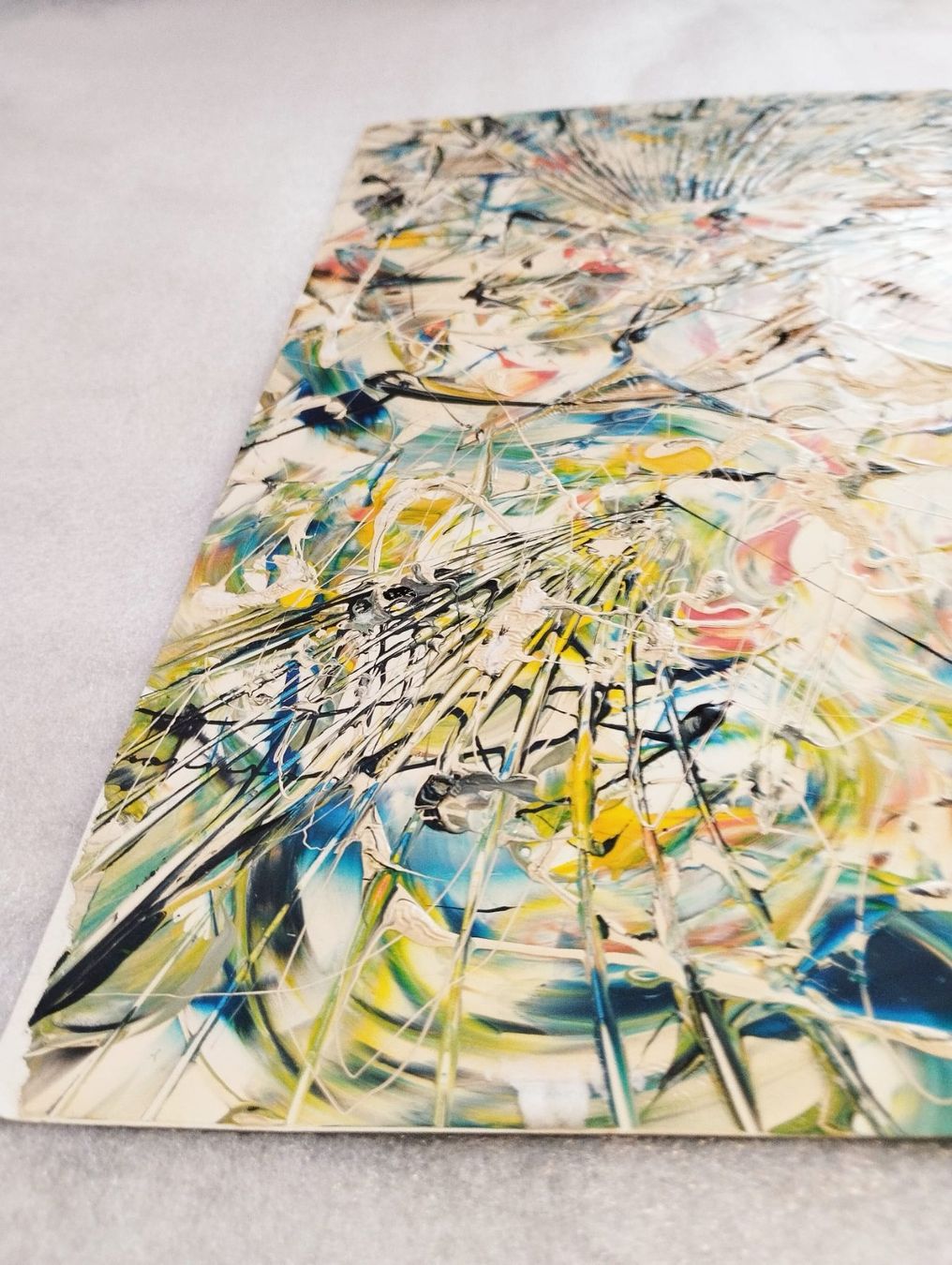 Gemälde: ✨ "BAFFI" Abstract Gem-Signed Original, 38×38 cm✨ – Gebraucht aus Dübendorf von ChromaticLibrary25 5
