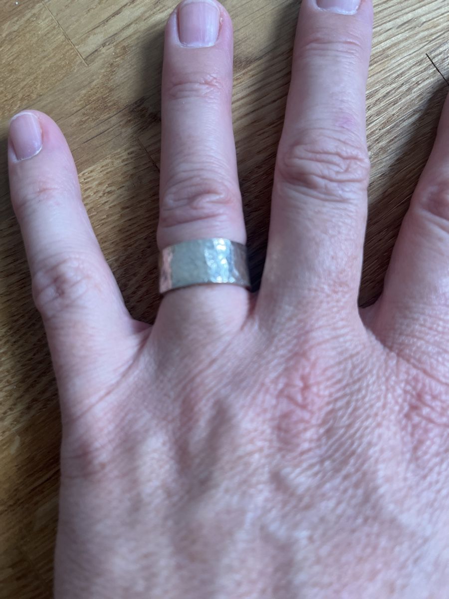 Ringe: Silber Ring gehämmert Gr. 54 – Neu (gemäss Beschreibung) aus Parpan von SonneMondSternen 1