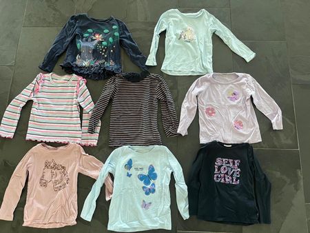 Schönes Set Mädchen Langarm Shirts, Grösse: 104 / 110