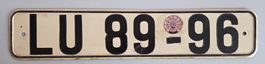 Vintage LU 89-96 Autokennzeichen DDR, Sammlerstück