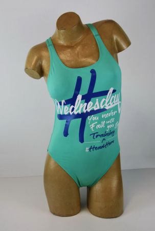 HEAD Damen Badeanzug Badekleid Swimweek/mint, blau/Gr.34