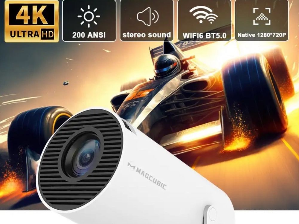 Magcubic Projector Hy300 4K Android 11 Dual Wifi6 200 ANSI