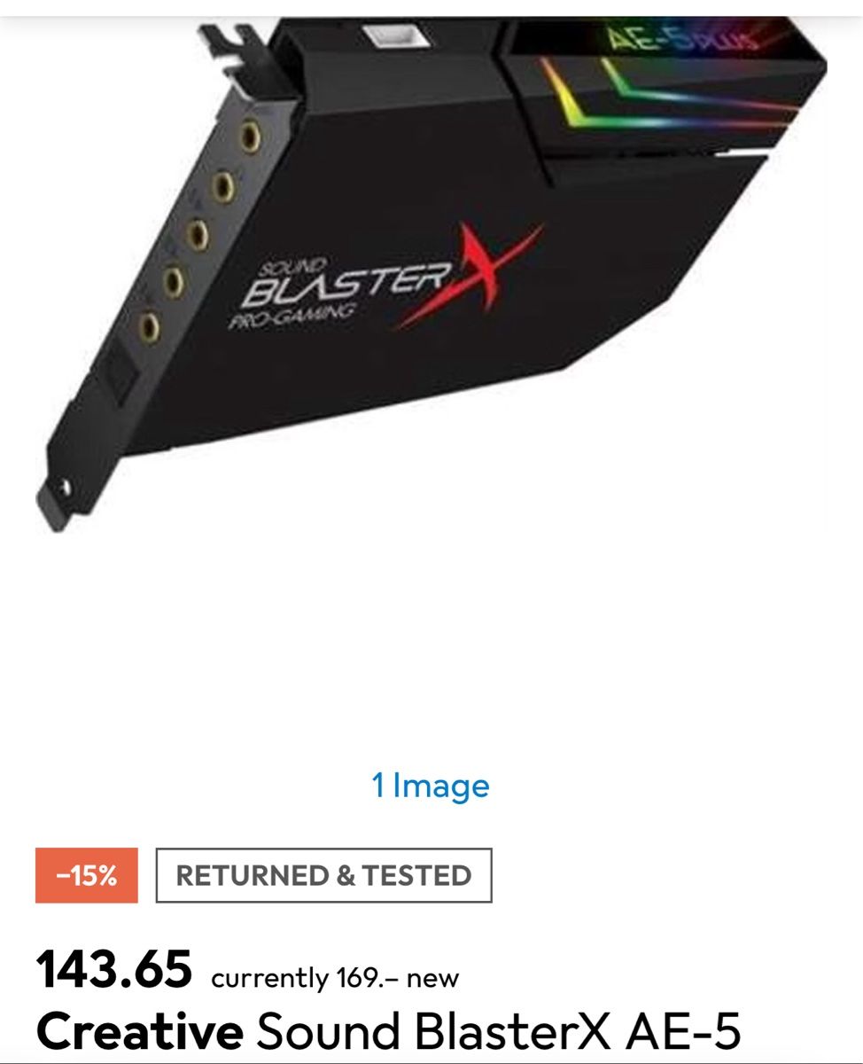 Soundkarten: Creative Sound BlasterX AE-5 Plus – Gebraucht aus Stadel von Frozen_Fire 1