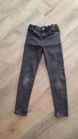 C&A Skinny Jeans, Gr. 140, schwarz,  verstellbarer Bund