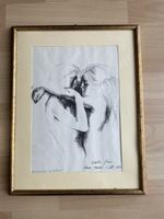 Zeichnung, Emilio Greco, Rom, 1981, gerahmt.
