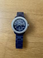 Armbanduhr Light Time blau mit Steinen guter Zustand
