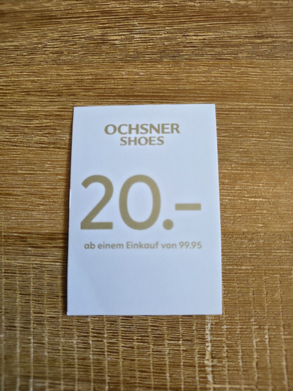 Ochsner Shoes Buoni: Gutschein 20 CHF Ochsner Shoes – Nuovo (secondo la descrizione) da Turbenthal venduto da 90erShop