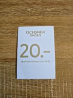 Gutschein 20 CHF Ochsner Shoes