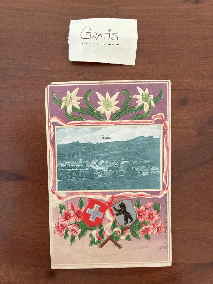 Cartoline postali: 10 Ansichtskarten Schweiz von Gais AP.  A – Usato da Oftringen venduto da Cla.vD.74 4