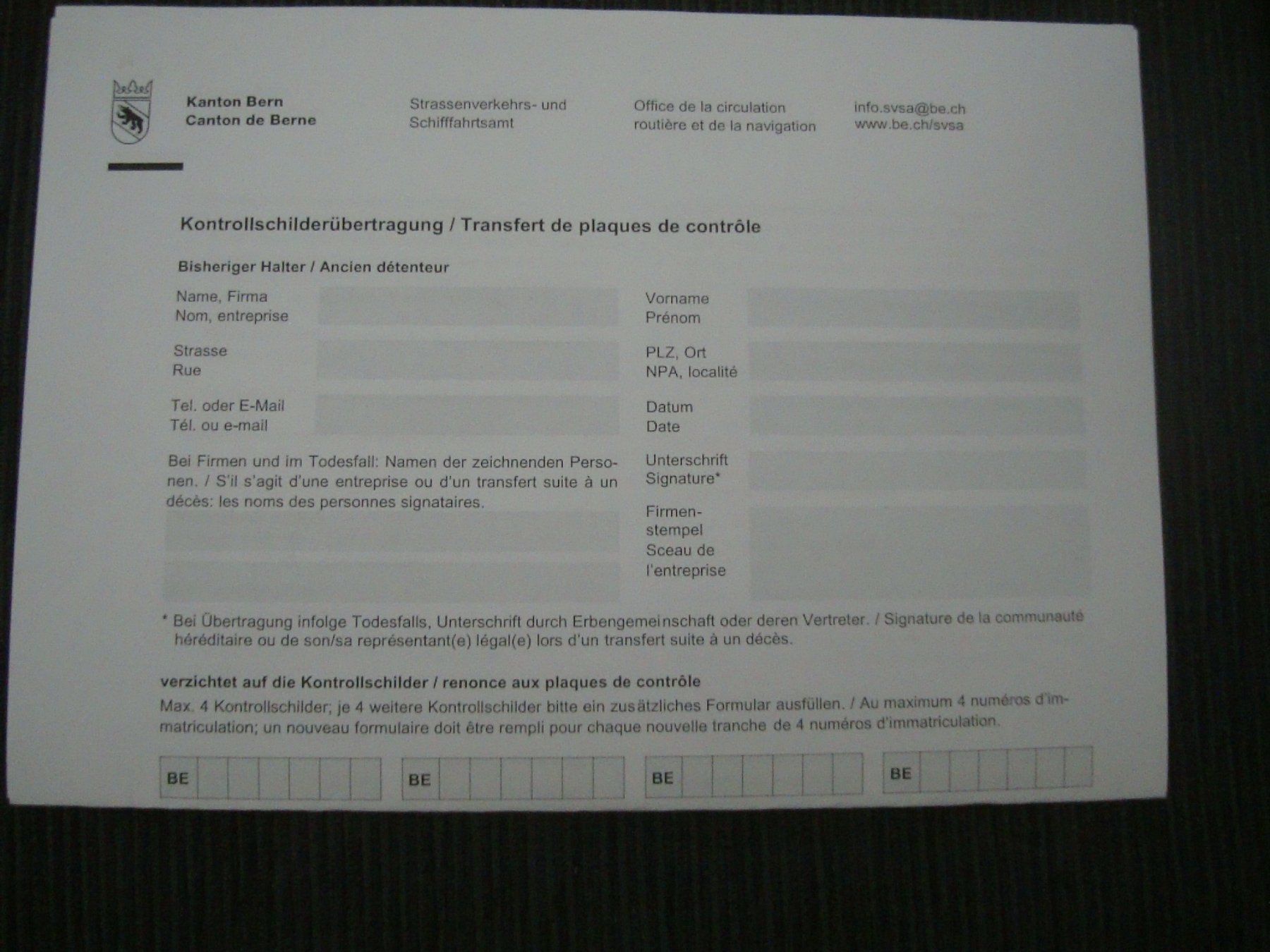 Insegne: Kontrollschild Bern - BE 411 911 – Usato da Neuenegg venduto da flohcante 1