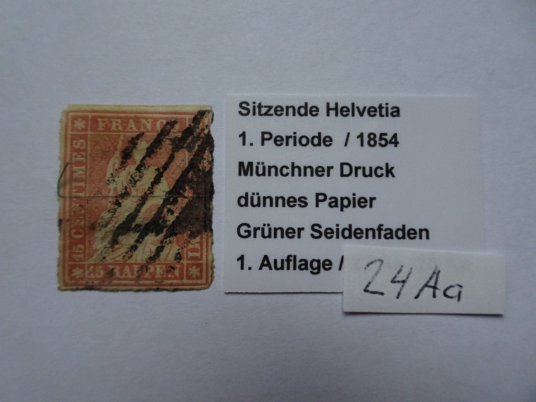 Alle Briefmarken: 15er-Strubel 1854 – Gebraucht aus Aadorf von Chnorli-Furz
