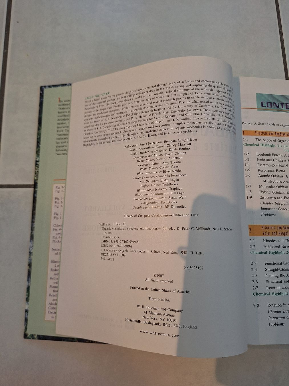 Libri: Organic Chemistry Structure and Function - Vollhardt/Schore  – Usato da Zürich venduto da CheyenneG00 2