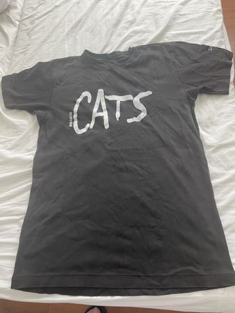 Vintage "Cats" T-Shirt, Schwarz, Grösse L + XL,