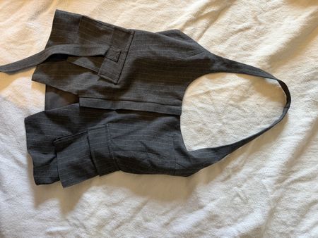 Zara Weste Grau Nadelstreifen Gr. XS Damen Sommer 45 Zeichen