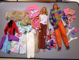 Barbie vermutl. 1969 und Ken etwas jünger