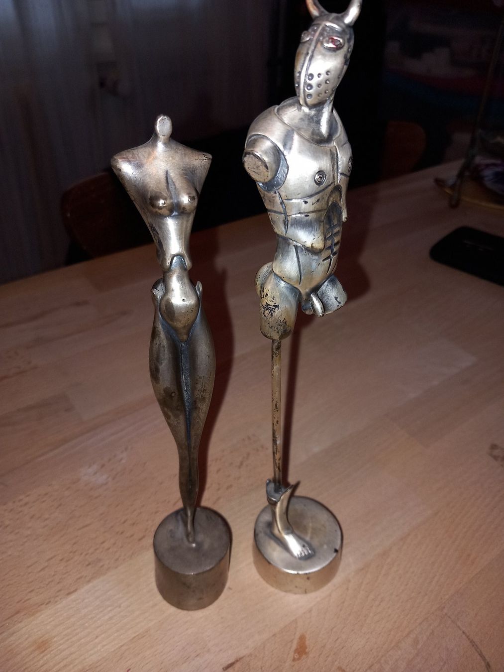 Statuette: Kunstobjekte: Wunderlich Dame & König Schach Figur – Usato da Maschwanden venduto da summernight7 1