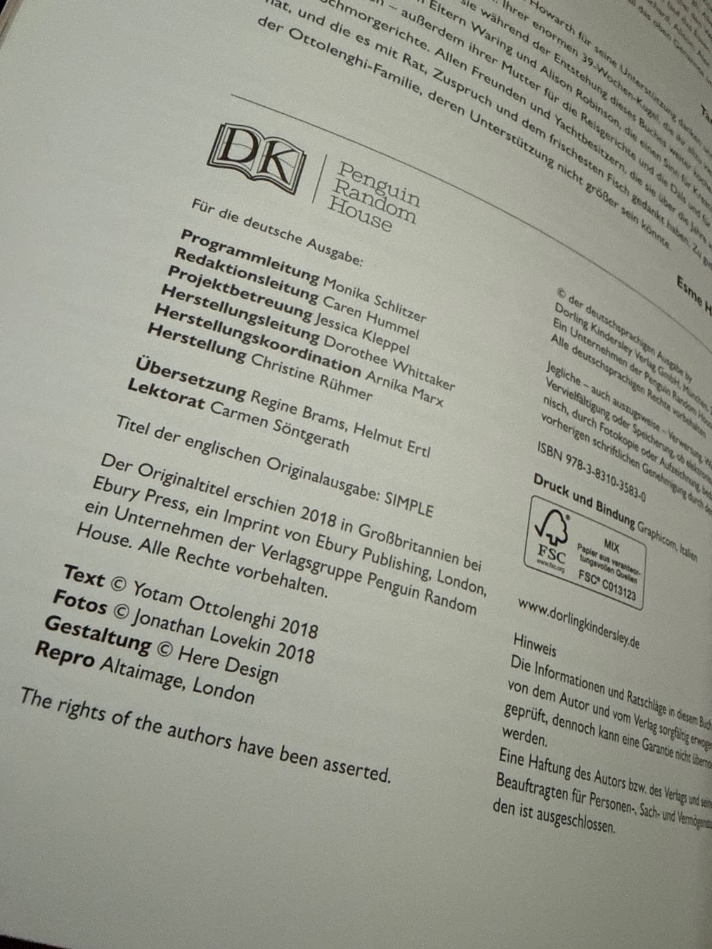 Livres: Ottolenghi Simple | Das Kochbuch – D'occasion à Winterthur par britsi 2