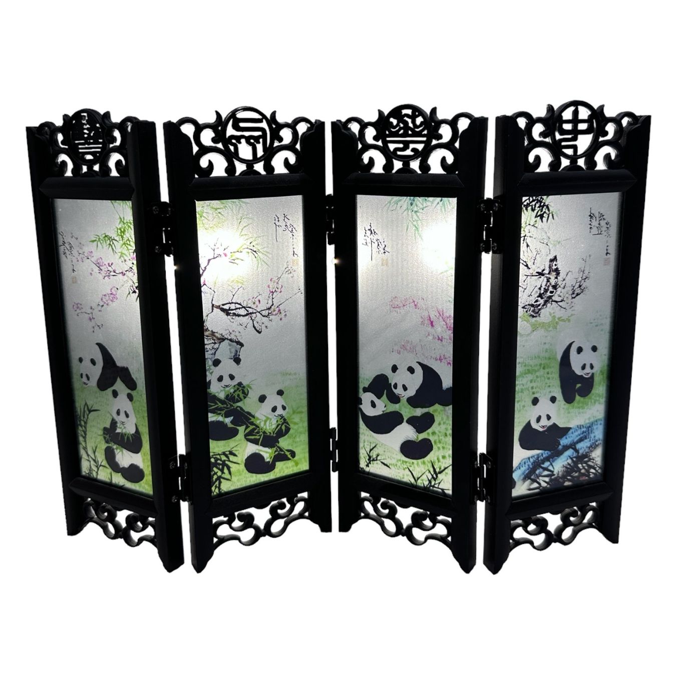 Paravents: Mini paravent chinois en bakélite verre peint calligraphie – Gebraucht aus Morges von vintiques 9