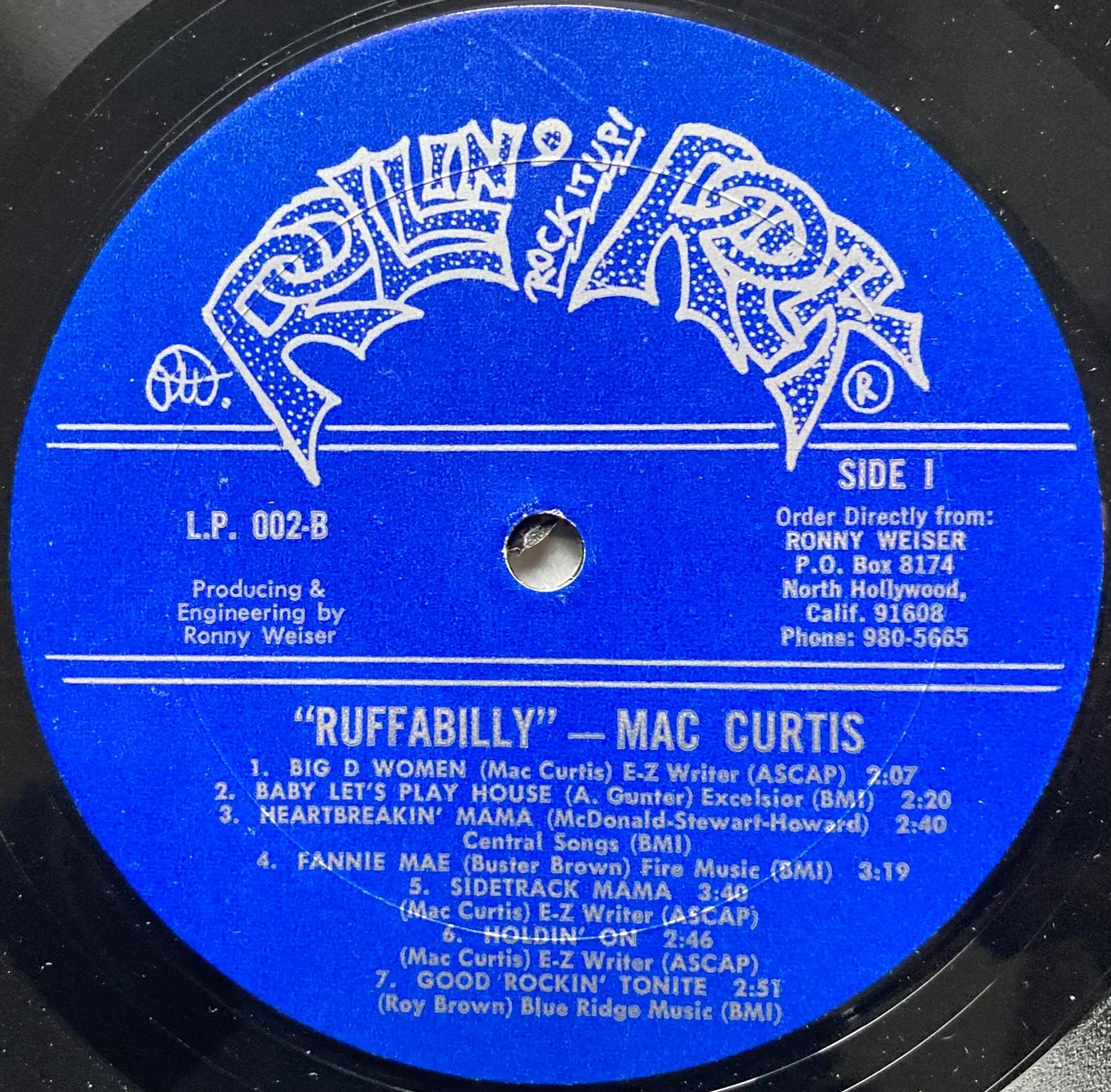 Dischi in vinile: MAC CURTIS - RUFFABILLY – Usato da Poliez-Pittet venduto da Newtown-Records 2