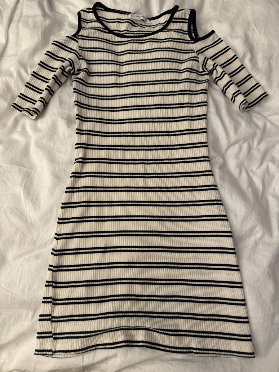 Mango Vestiti: Robe Mango rayée épaules dénudées - Taille XS – Usato da Vandoeuvres venduto da Zoccoli11 3