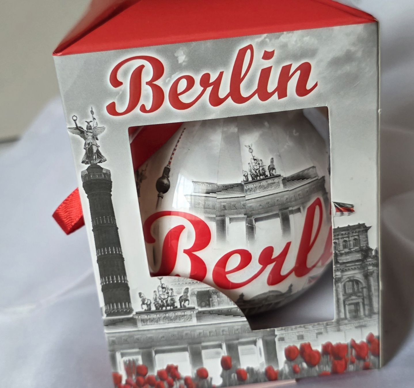 Tutte le decorazioni: Weihnachtskugel Berlin Branderburger Tor Siegelsäule  – Nuovo (secondo la descrizione) da Rickenbach BL venduto da nicole611