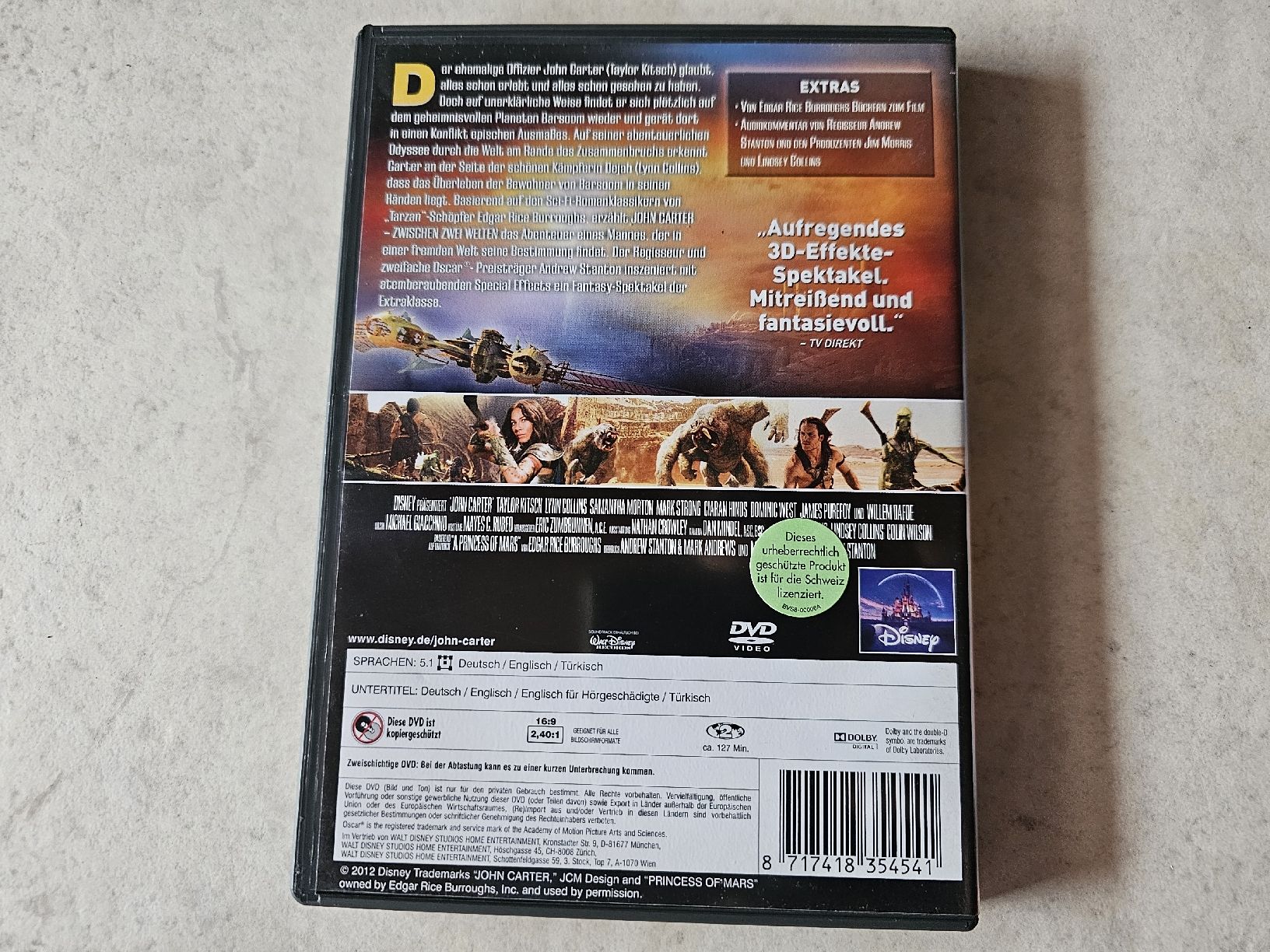 Tutti i DVDs: John Carter  -  Zwischen zwei Welten – Usato da Schneisingen venduto da backstore24 1