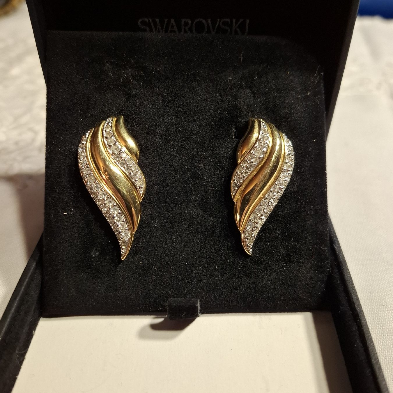 Swarovski Orecchini pendenti & Orecchini a lobo: Swarovski Ohranhänger/ringe mit Clip – Usato da Nürensdorf venduto da DANG3REUX