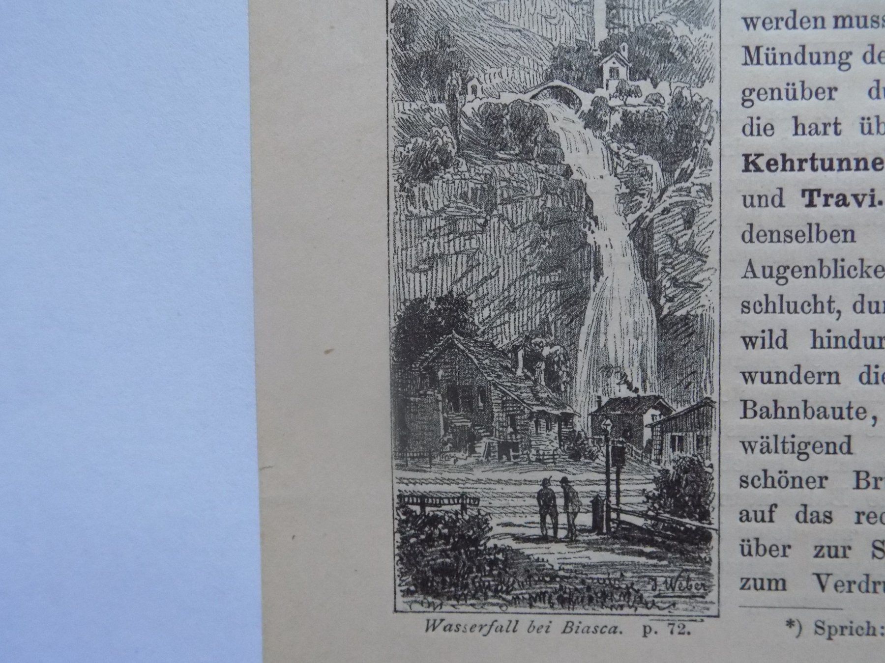 Gravures: Wasserfall bei Biasca – D'occasion à Risch par Antikfee 1